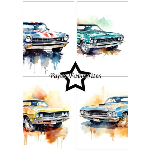 Paper Favourites - Blok A5 - Muscle Cars / Muskelbiler