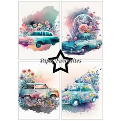 Paper Favourites - Blok A5 - Floral Cars
