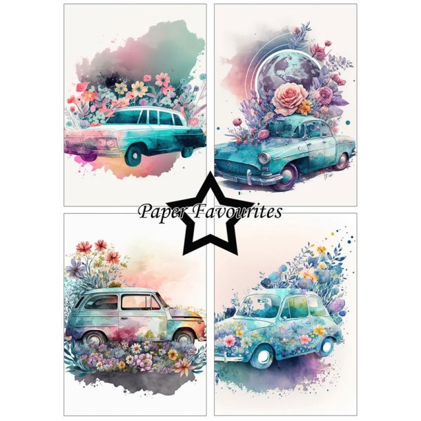 Paper Favourites - Blok A5 - Floral Cars