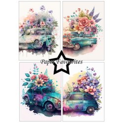Paper Favourites - Blok A5 - Floral Cars