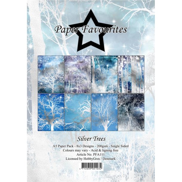 Paper Favourites - Blok A5 - Silver Trees