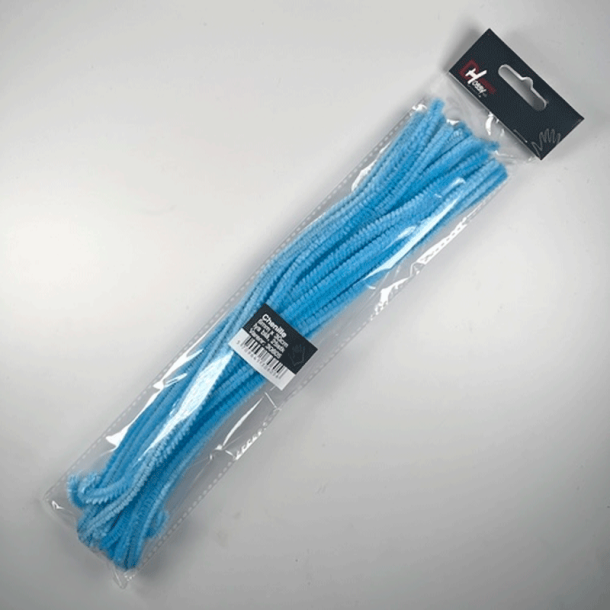 Piberenser - Chenille - 30 cm - Lys bl�