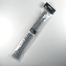 Piberensere - Chenille - S�lv glitter