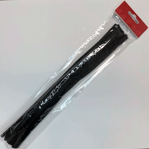 Piberenser - Chenille - 30 cm - Sort