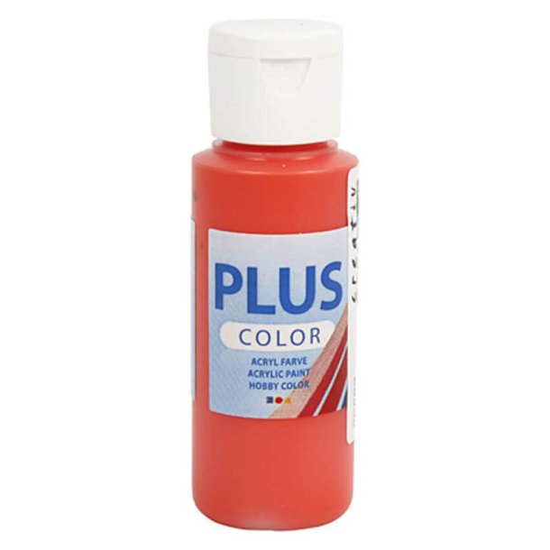 Plus Color hobbymaling, Brilliant red, 60 ml