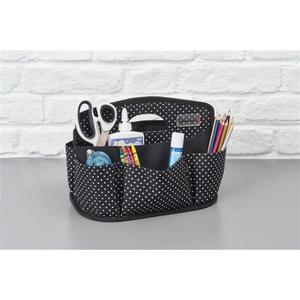 Papermania Craft - Storage Caddy - Liquorice Dot