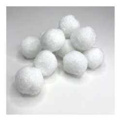 Pom Pom - Hvid - 40 mm - 12 stk