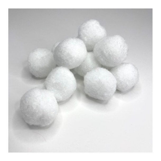 Pom Pom - Hvid - 40 mm - 12 stk