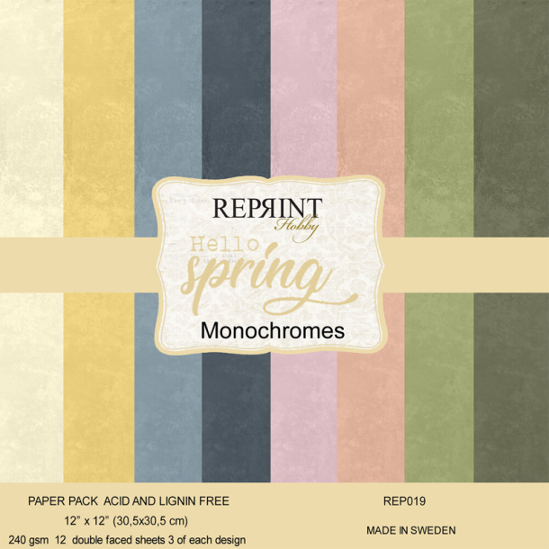 Reprint - Blok 12'' - Hello Spring - Monochromes