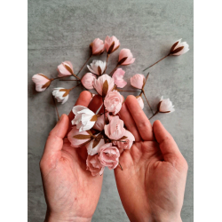 Crepeblomster - Kit - Blomstergren Rosa Mix