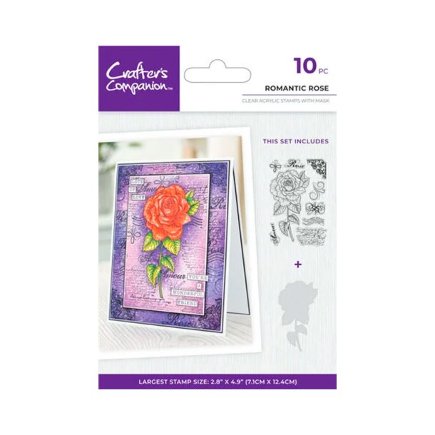 Crafter's Companion - Stempel + Stencil - Rose