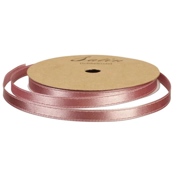 Satinb�nd - 10m - 10mm - Gammelrosa