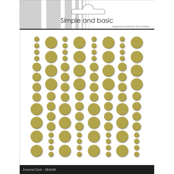Simple And Basic - Enamel Dots - Olivengrn