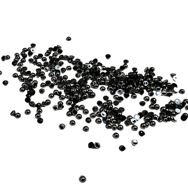 Simple And Basic - Halvperler - 2mm - Blank Antik Slv