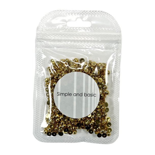 Simple And Basic - Halvperler - 4mm - Blank Guld