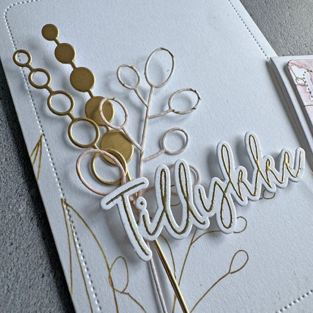 Simple and basic - Stempel + Die - Tillykke - A7