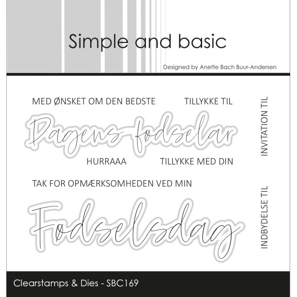 Simple and basic - Stempel +Die - Fdselsdag - A7