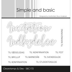 Simple and basic - Stempel + Die - Invitation - A7