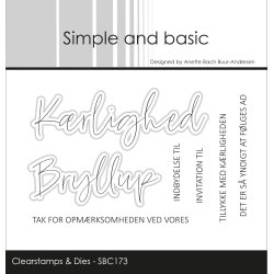 Simple and basic - Stempel + Die - A7 - Bryllup