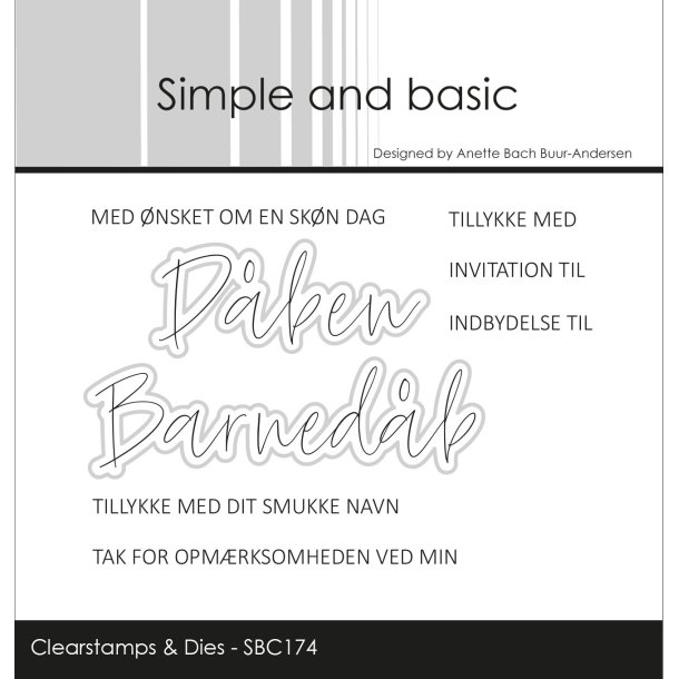 Simple and basic - Stempel  Die - A7 - Barnedb