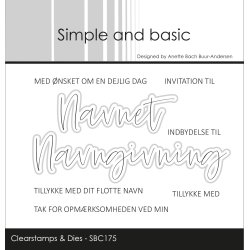 Simple and basic - Stempel + Die - A7 - Navngivning
