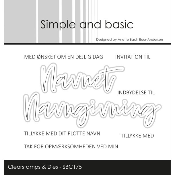 Simple and basic - Stempel + Die - A7 - Navngivning