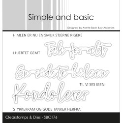 Simple and basic - Stempel + Die - A7 - Kondolerer