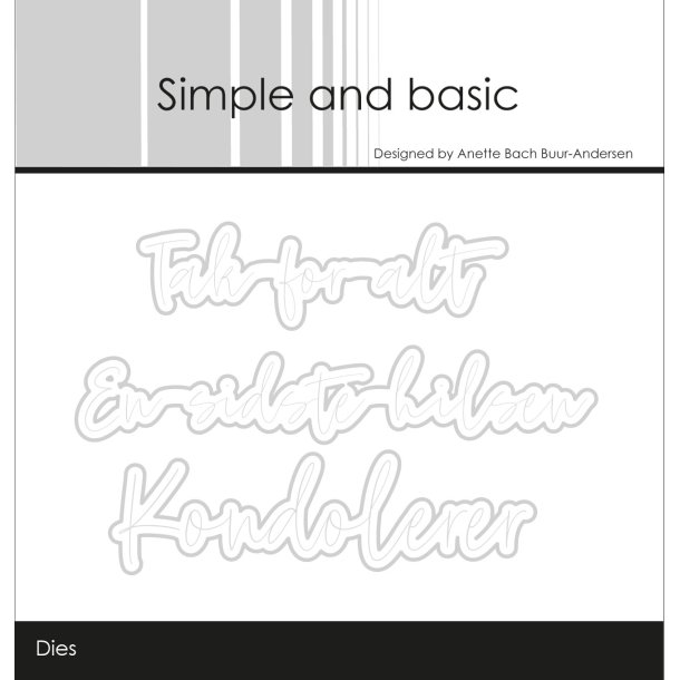 Simple and basic - Stempel + Die - A7 - Kondolerer