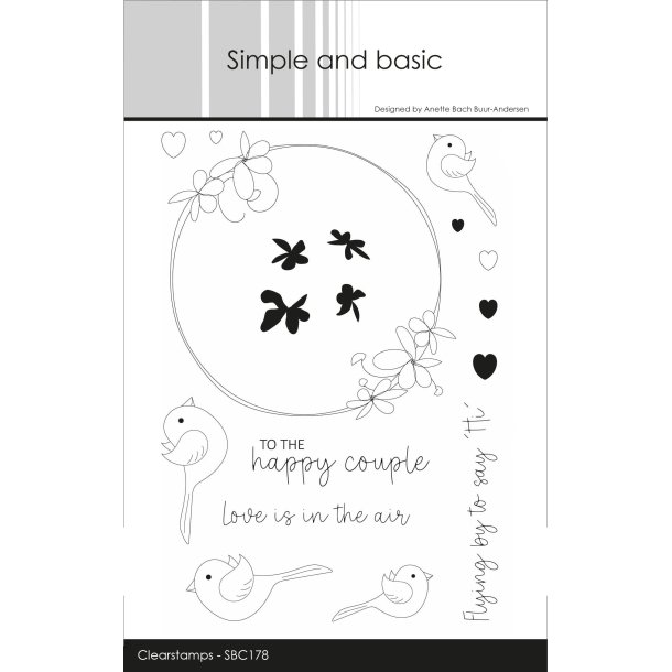 Simple and basic - Stempel - A6 - Krans og Fugle