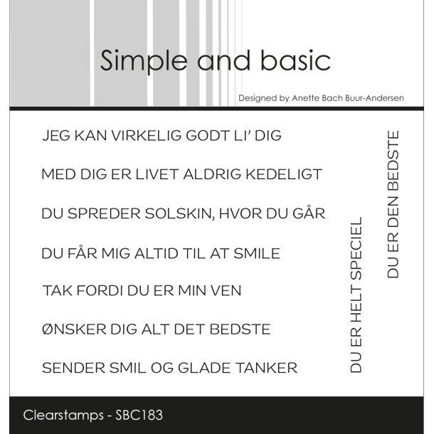Simple and basic - Stempel - Du Er Helt Special - A6