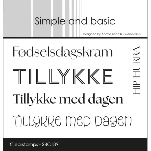 Simple and Basic - Stempel - Tillykke med dagen