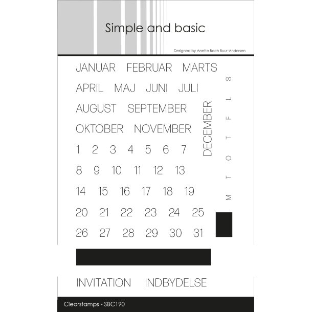 Simple and Basic - Stempel - Tilbehr til SBD494 - Dansk