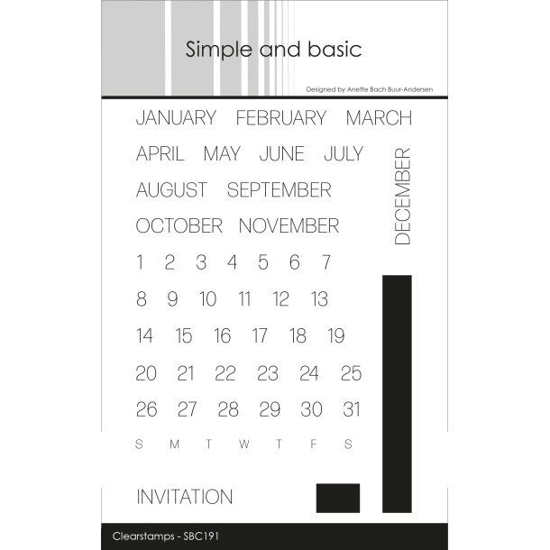 Simple and Basic - Stempel - Tilbehr til SBD494 - Engelsk
