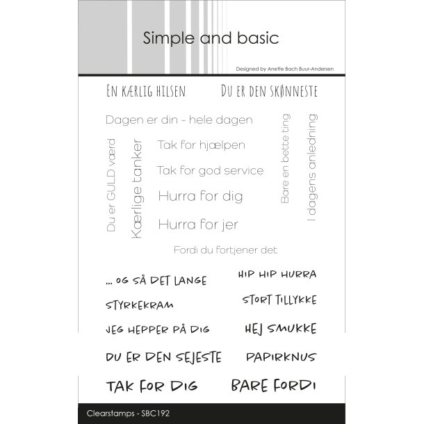 Simple and basic - Stempel - En krlig hilsen