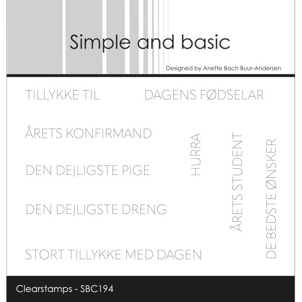 Simple and basic - Stempel - Tillykke til - 2