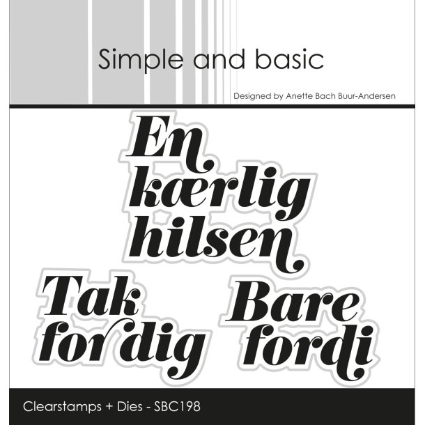 Simple and basic - Stempel + Die - En krlig hilsen