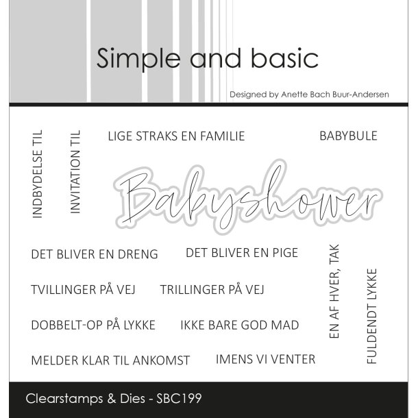 Simple and basic - Stempel + Die - Babyshower