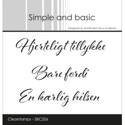Simple and basic - Stempel - Hjerteligt Tillykke