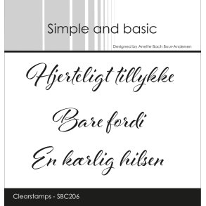 Simple and basic - Stempel - Hjerteligt Tillykke