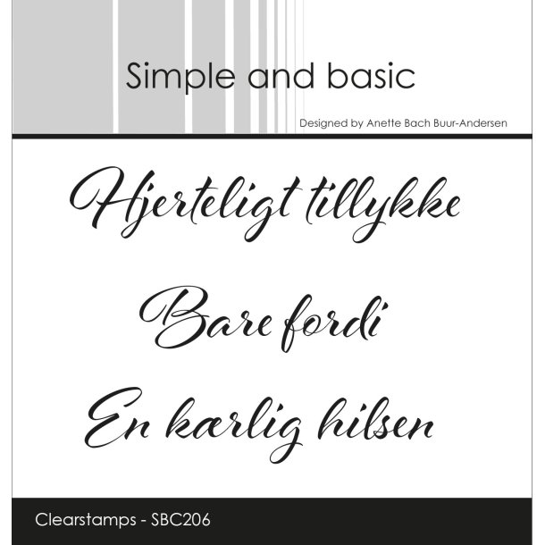 Simple and basic - Stempel - Hjerteligt Tillykke