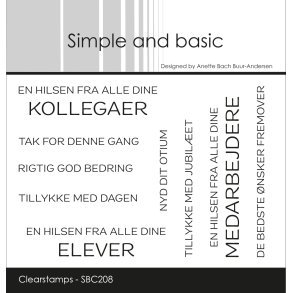 Simple and basic - Stempel - En hilsen