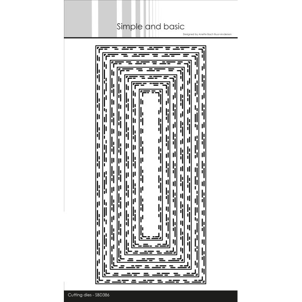 Simple and Basic - Die - Slimcard - Brudte linjer