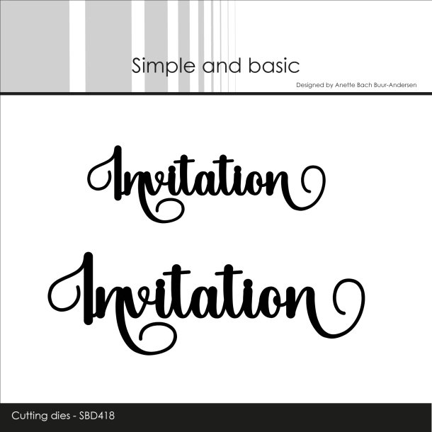 Simple and Basic - Die - Invitation