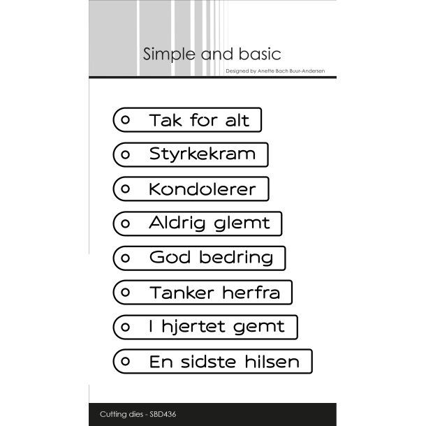 Simple and Basic - Die - Tags Tak For Alt
