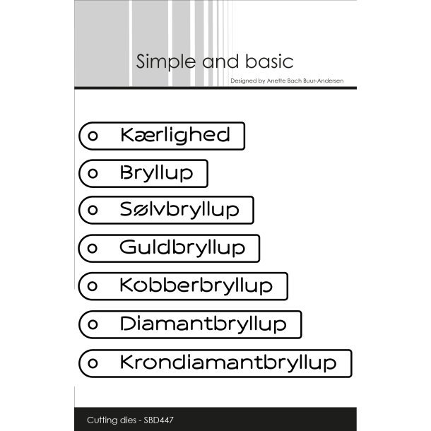Simple and Basic - Die - Tags Bryllup