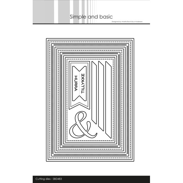 Simple and Basic - Die - Kombi stribede rammer - 5x7''