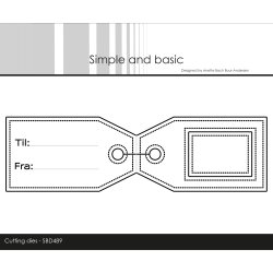 Simple and Basic - Die - Dobbelt gavemrke med tekst