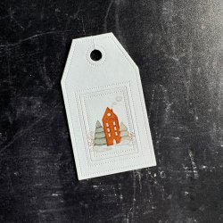 Simple and Basic - Die - Dobbelt gavemrke med tekst