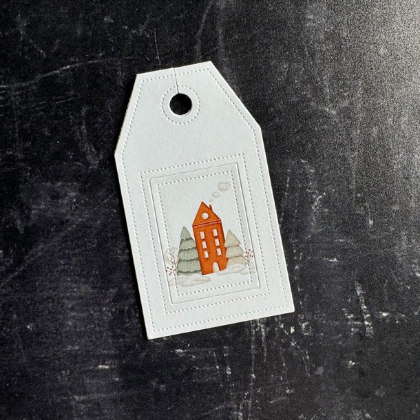 Simple and Basic - Die - Dobbelt gavemrke med tekst