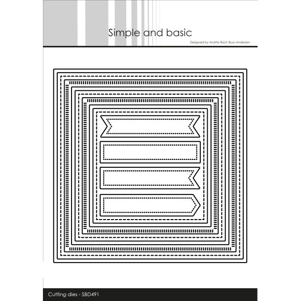Simple and Basic - Die - Kombi Stribede rammer - Kvadrat